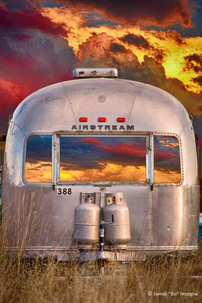 RV Motorhome Airstream Travel Trailer Camping Sunset